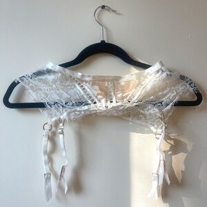 Honey Birdette Medium white lace garter belt